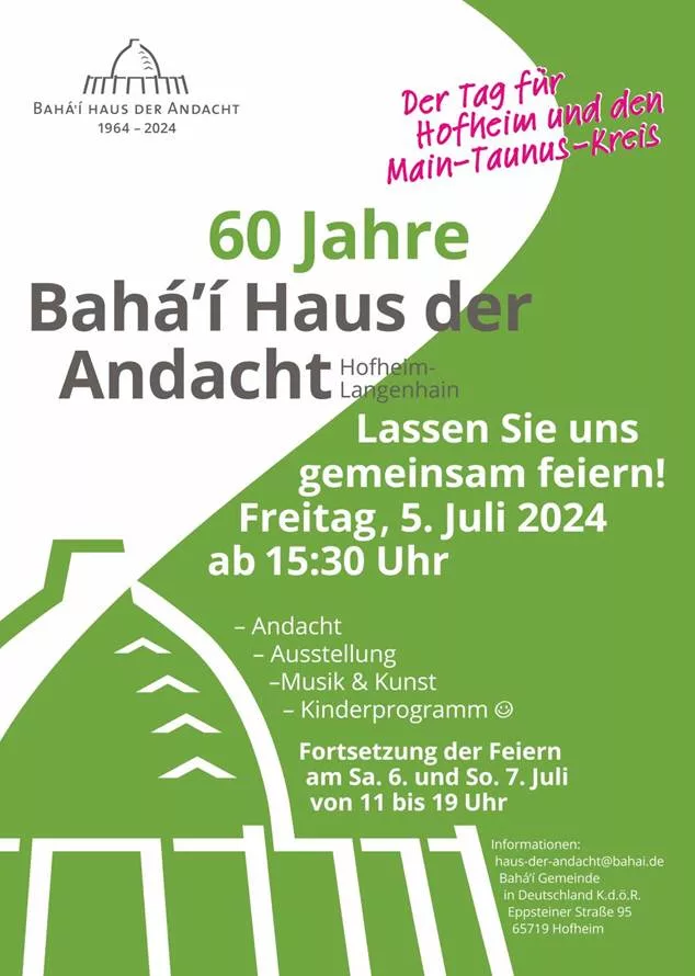 60 Jahre Haus der Andacht (Der Tag für Hofheim und den Main-Taunus-Kreis)